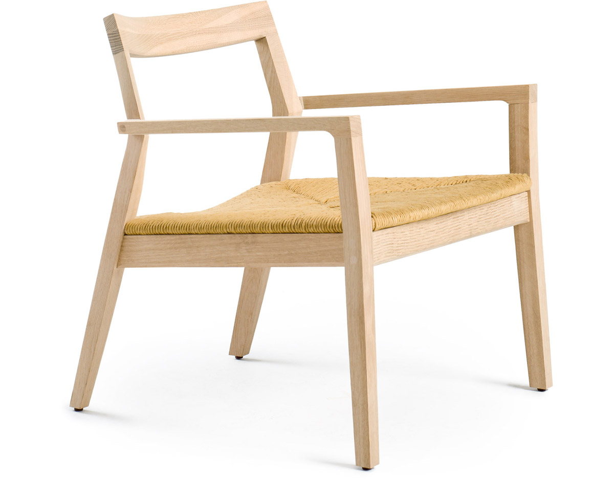 krusin lounge arm chair with woven seat