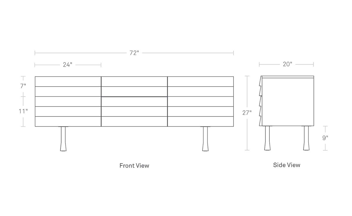 lap 2 door/2 drawer credenza