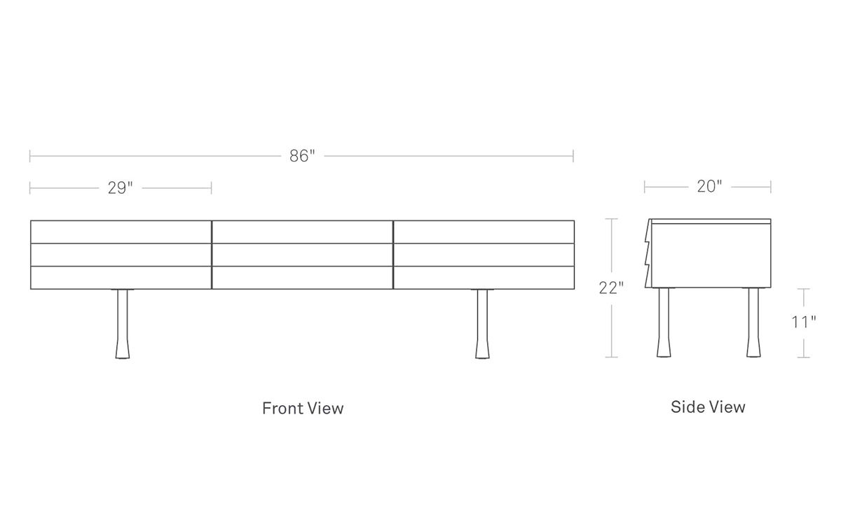 lap long and low dresser