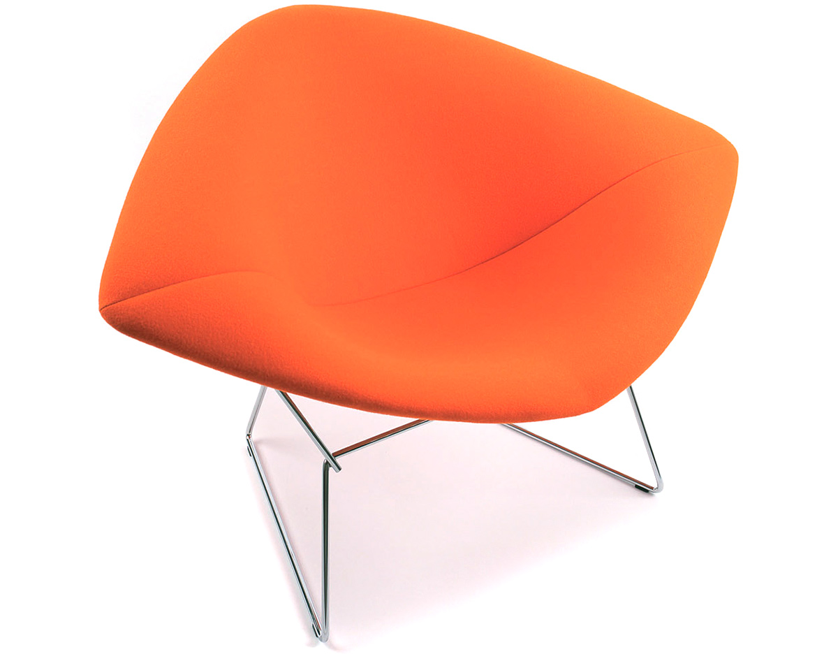 bertoia large diamond chair with full cover