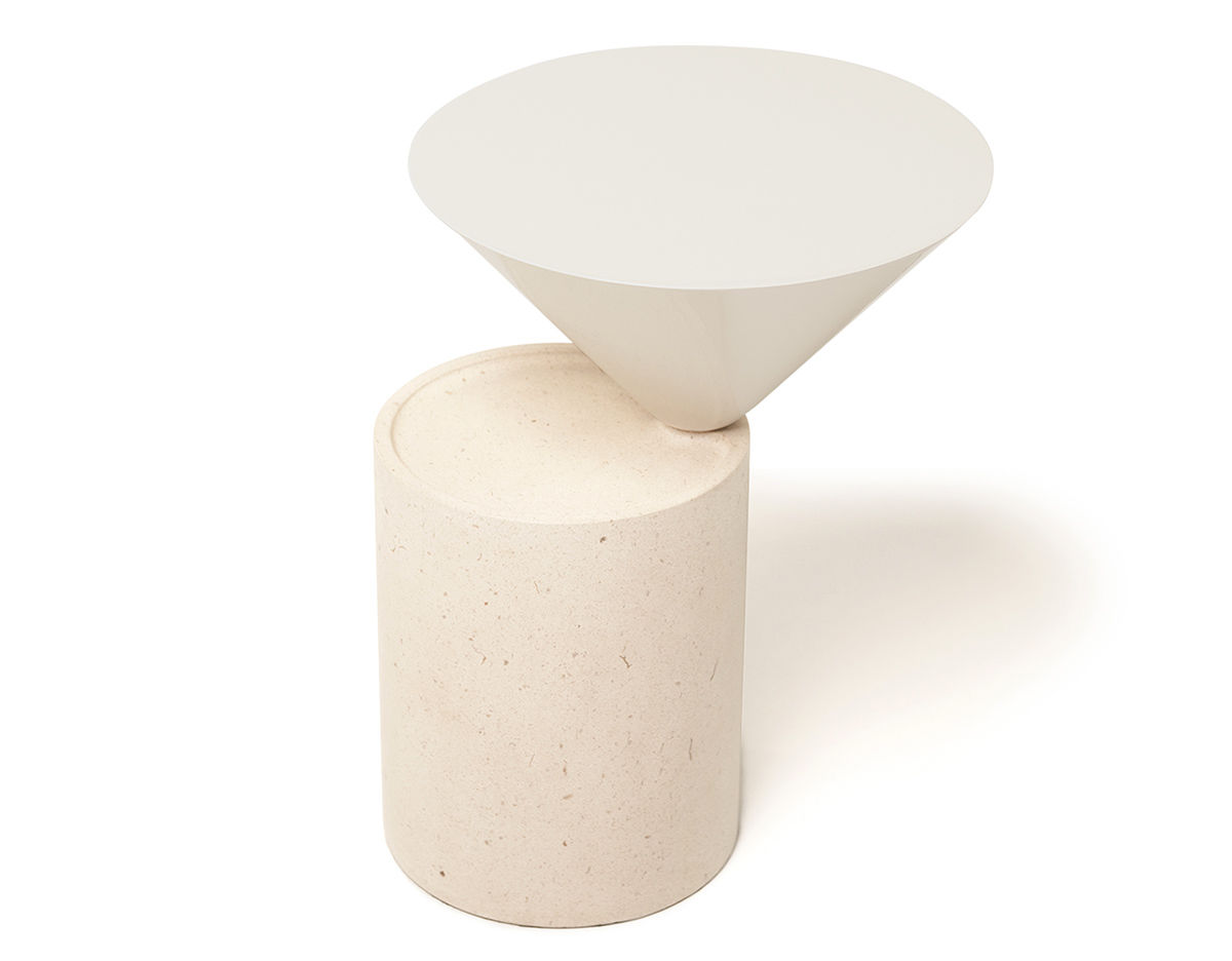laurel side table in marble 103sm