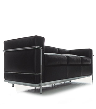 le corbusier lc2 3 seat sofa