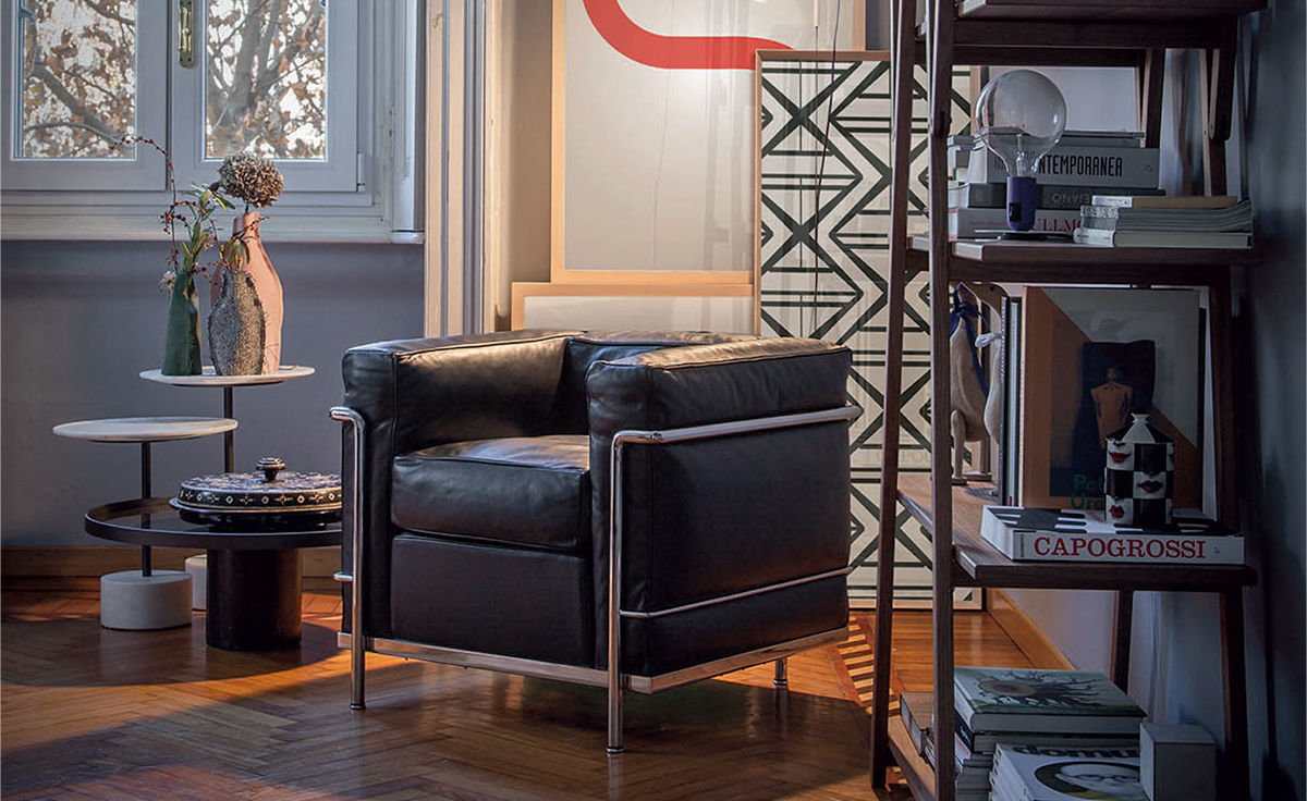le corbusier lc2 armchair with down cushions
