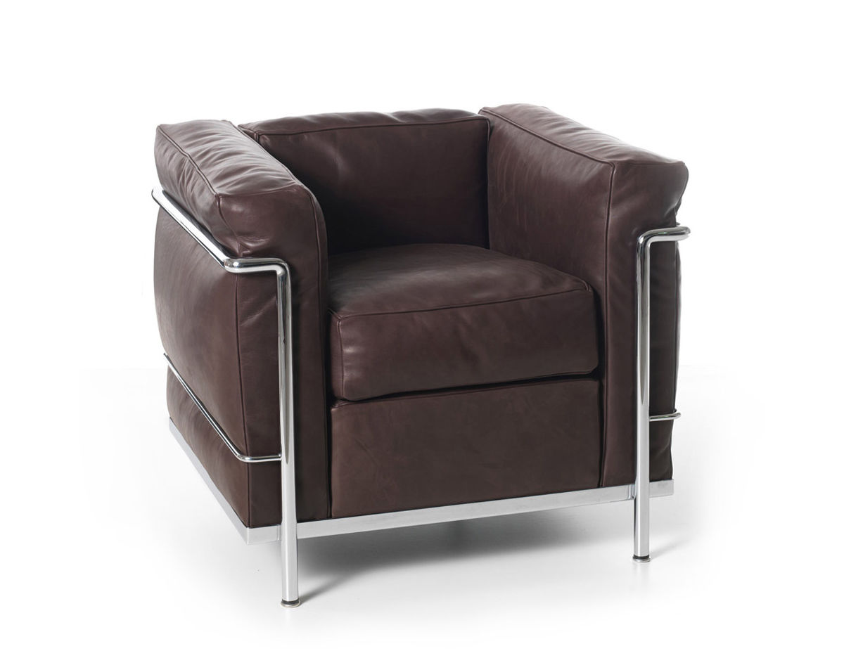 le corbusier lc2 armchair with down cushions