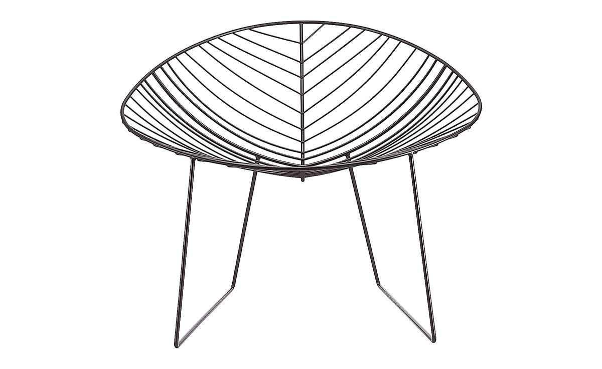 leaf lounge chair with sled base