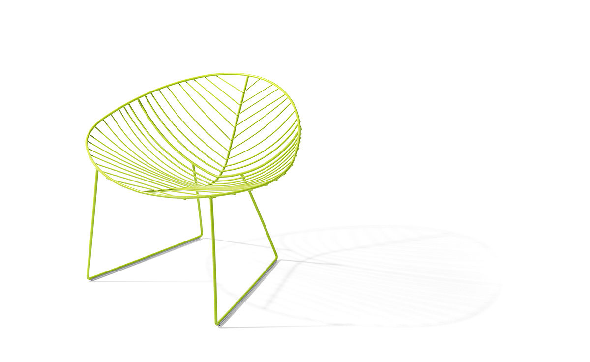 leaf lounge chair with sled base