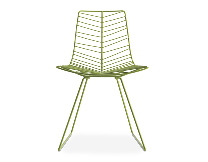 leaf side chair with sled base