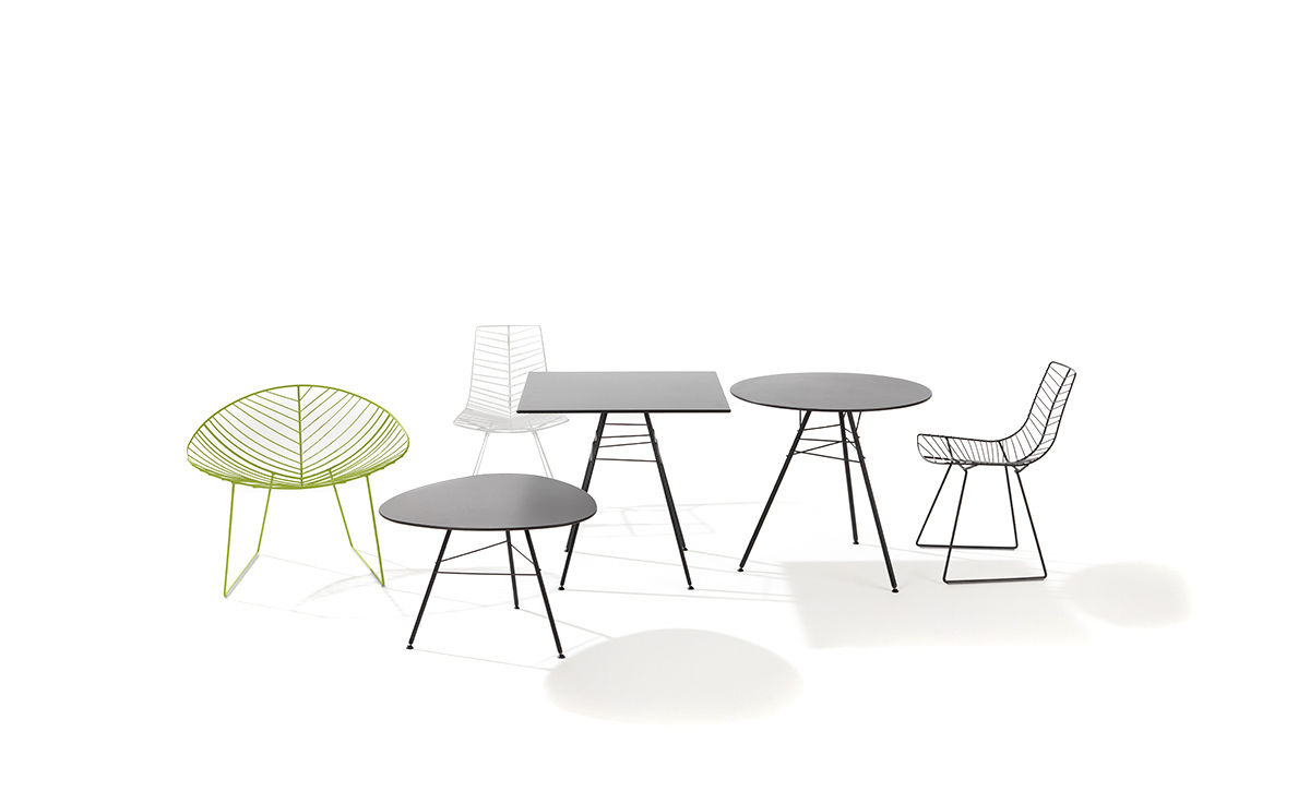 leaf side chair with sled base