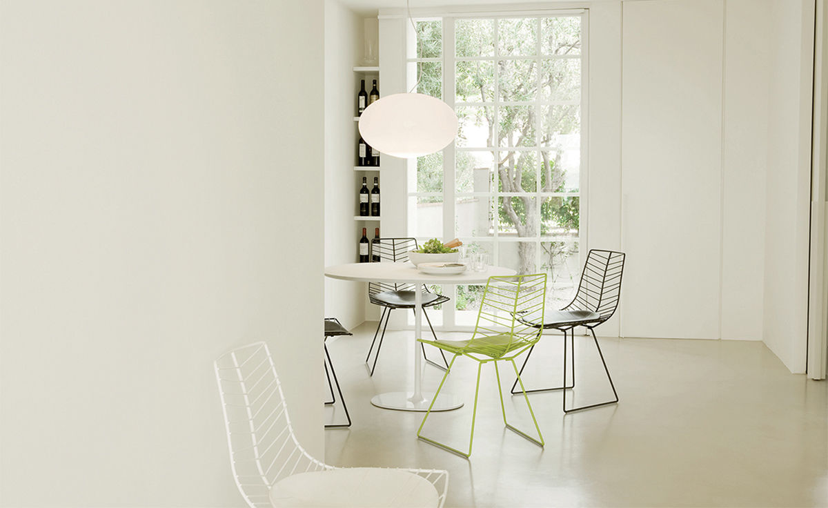 leaf side chair with sled base