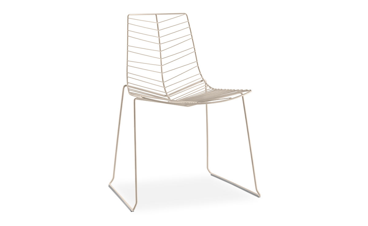 leaf stacking chair with sled base