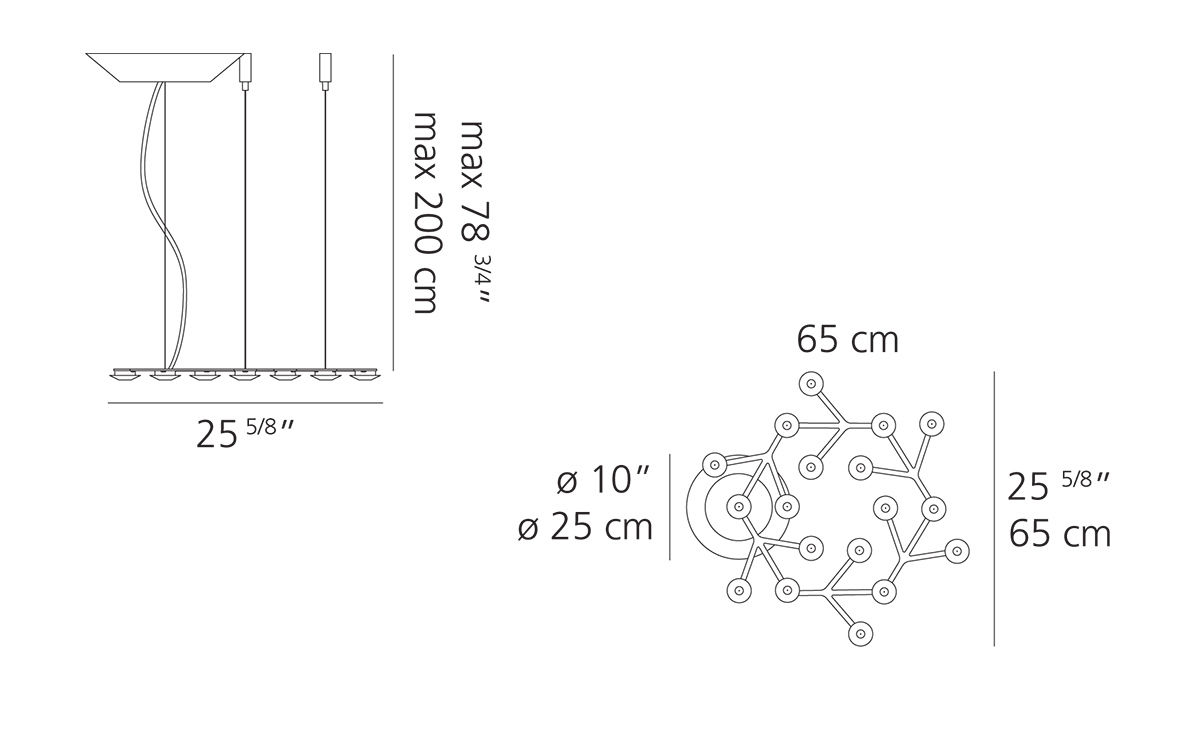 led net circle suspension lamp