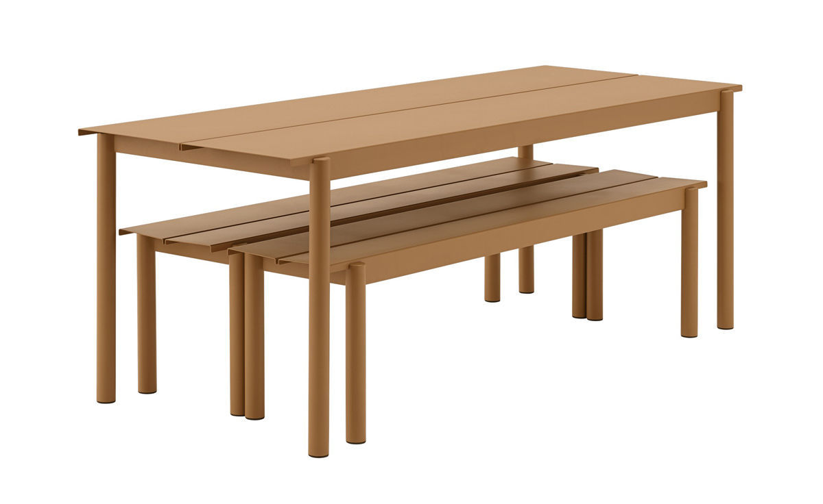 linear steel bench