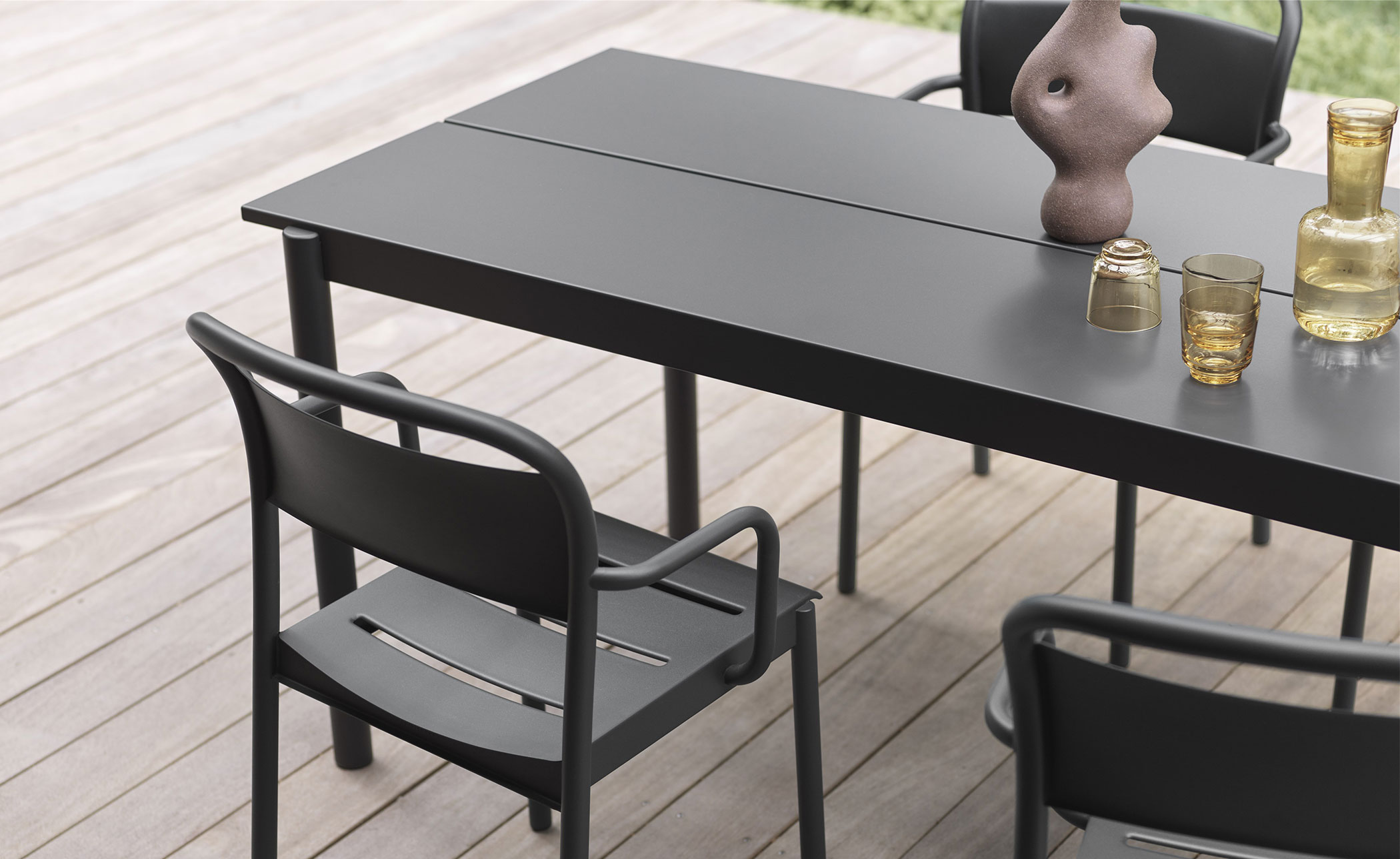 linear steel table