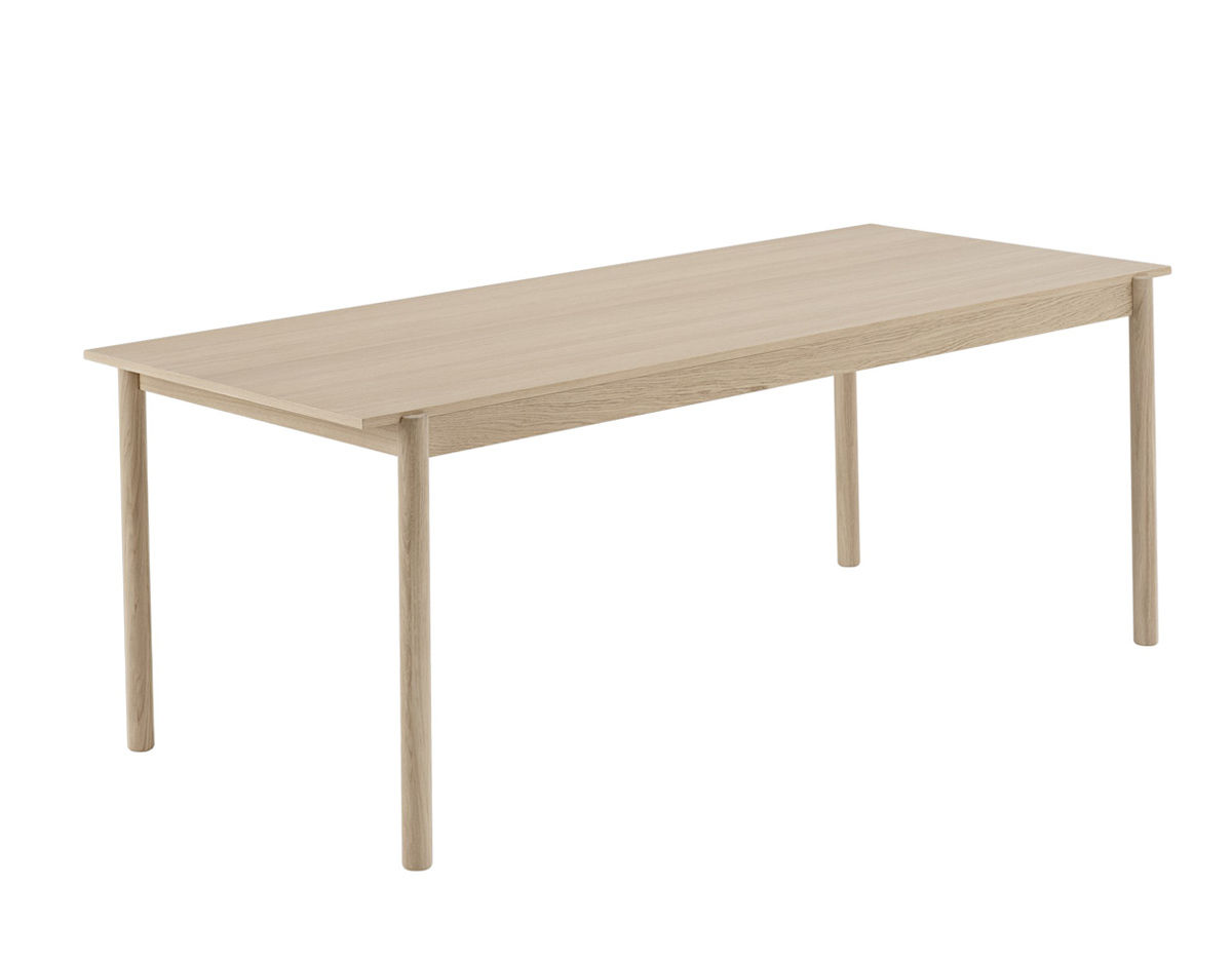 linear wood table