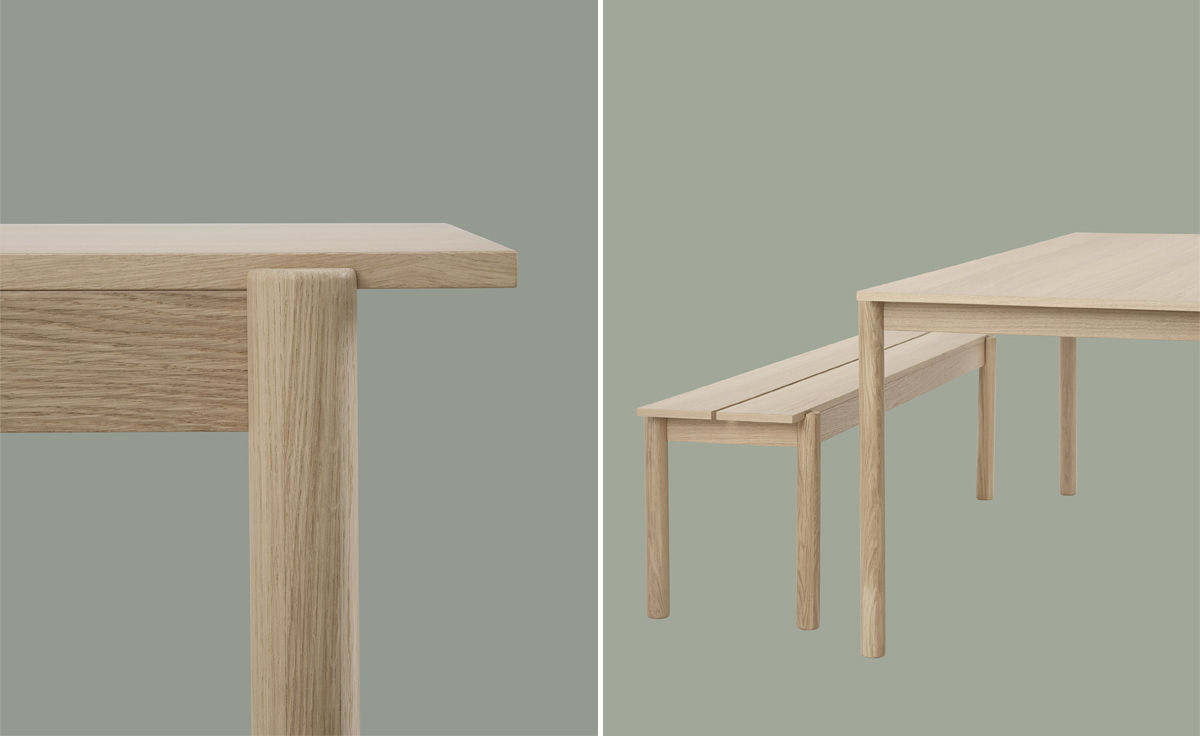 linear wood table