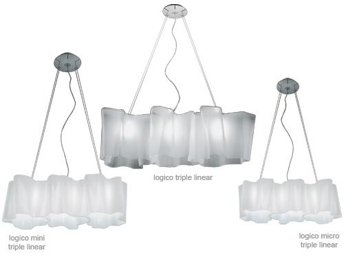 logico triple linear suspension lamp