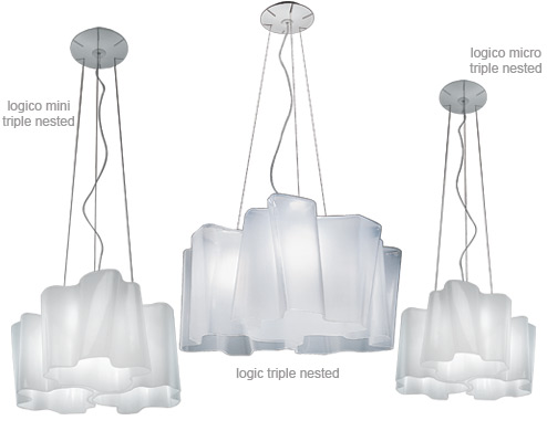 logico triple nested suspension lamp