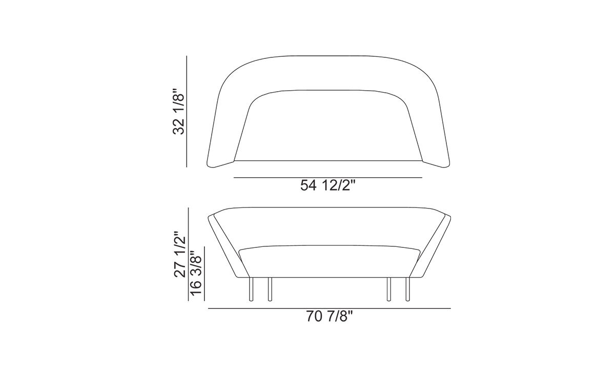 loop two seat sofa