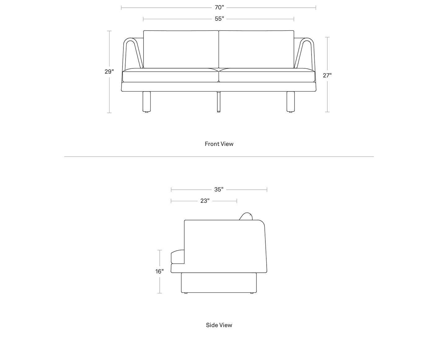 Loophole Outdoor 2 Seat Sofa