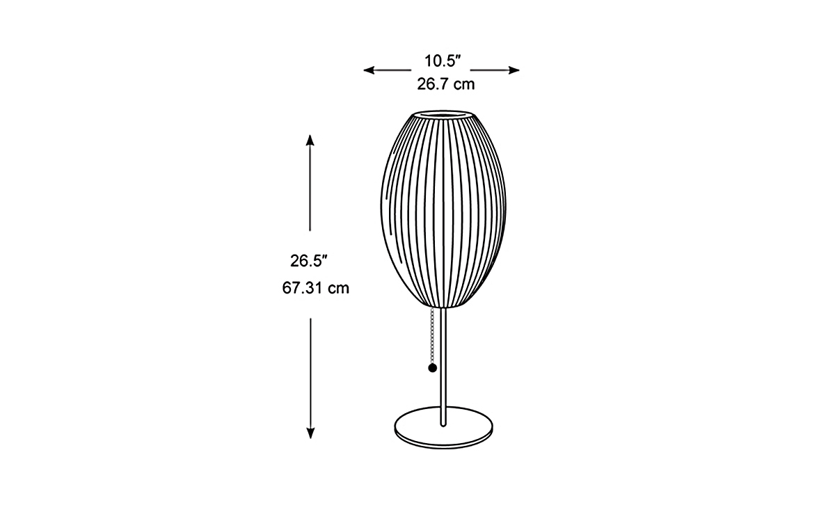 nelson™ lotus table lamp cigar