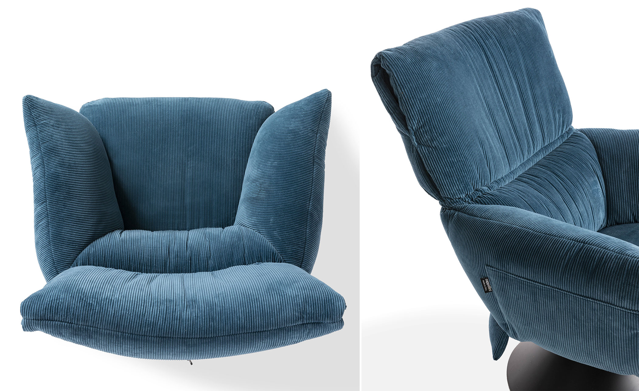 lud'o lounge chair with conical base