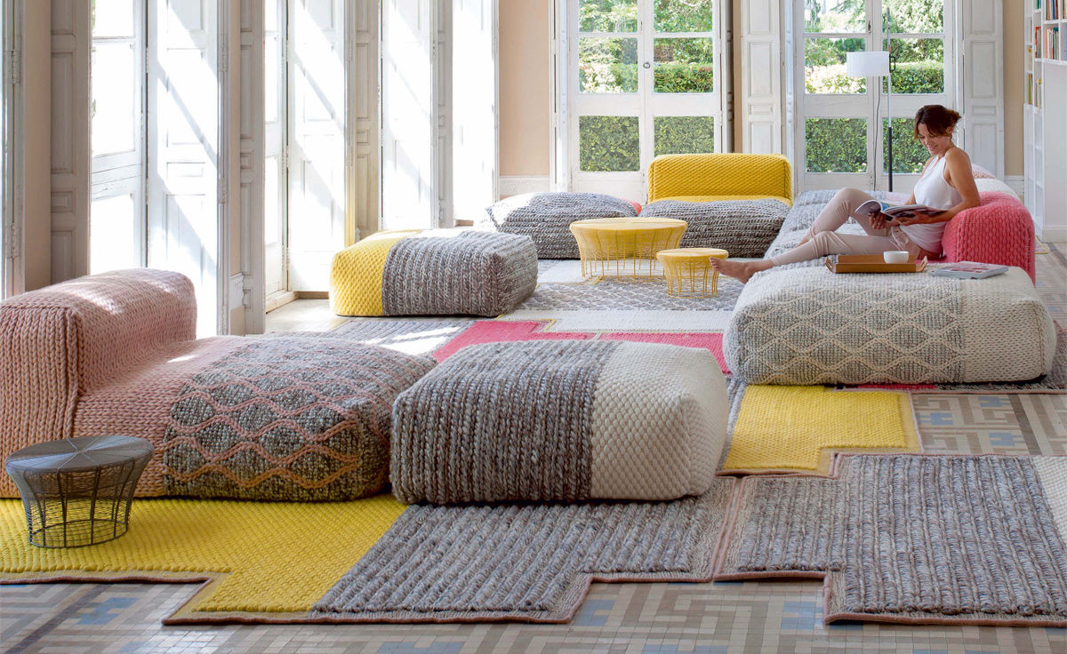 mangas space square plait rug