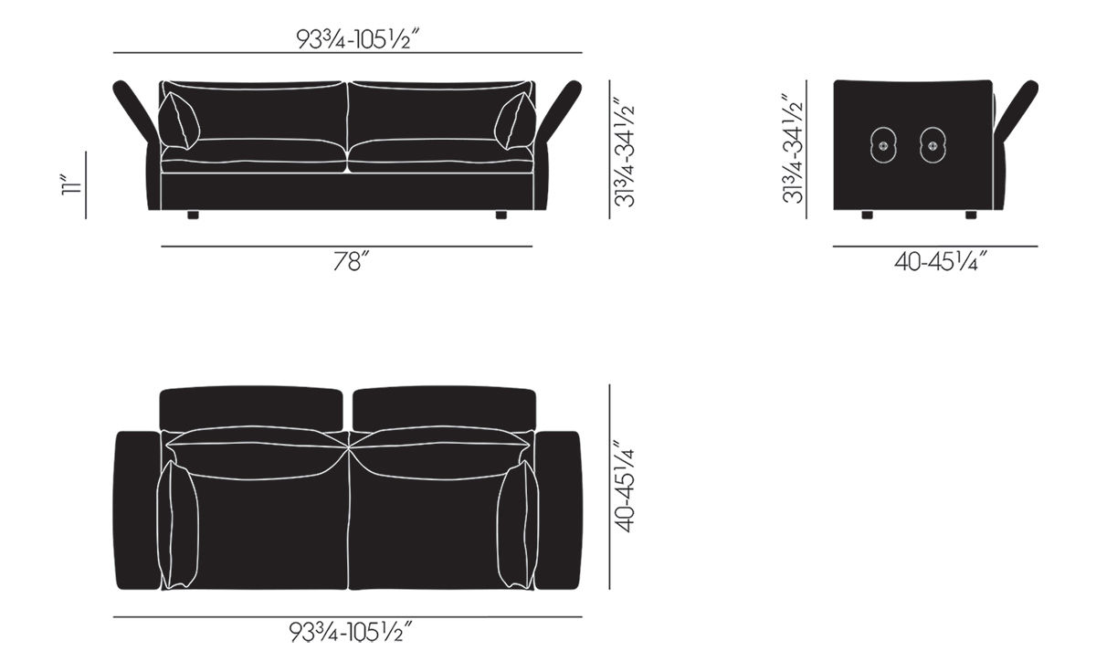 mariposa 3 seat sofa