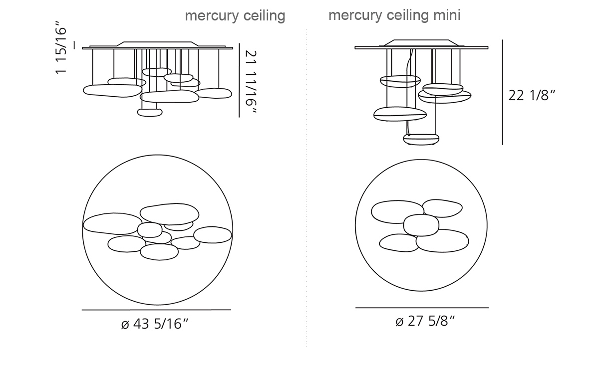 mercury ceiling lamp
