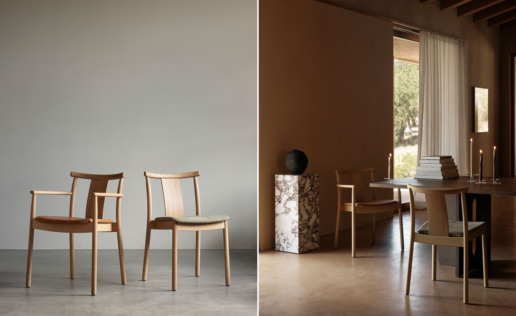 Merkur Dining Chair with upholstered seat