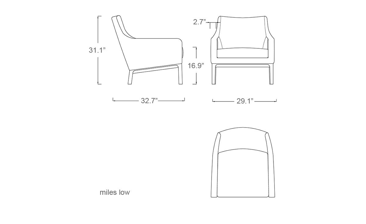 miles low lounge chair