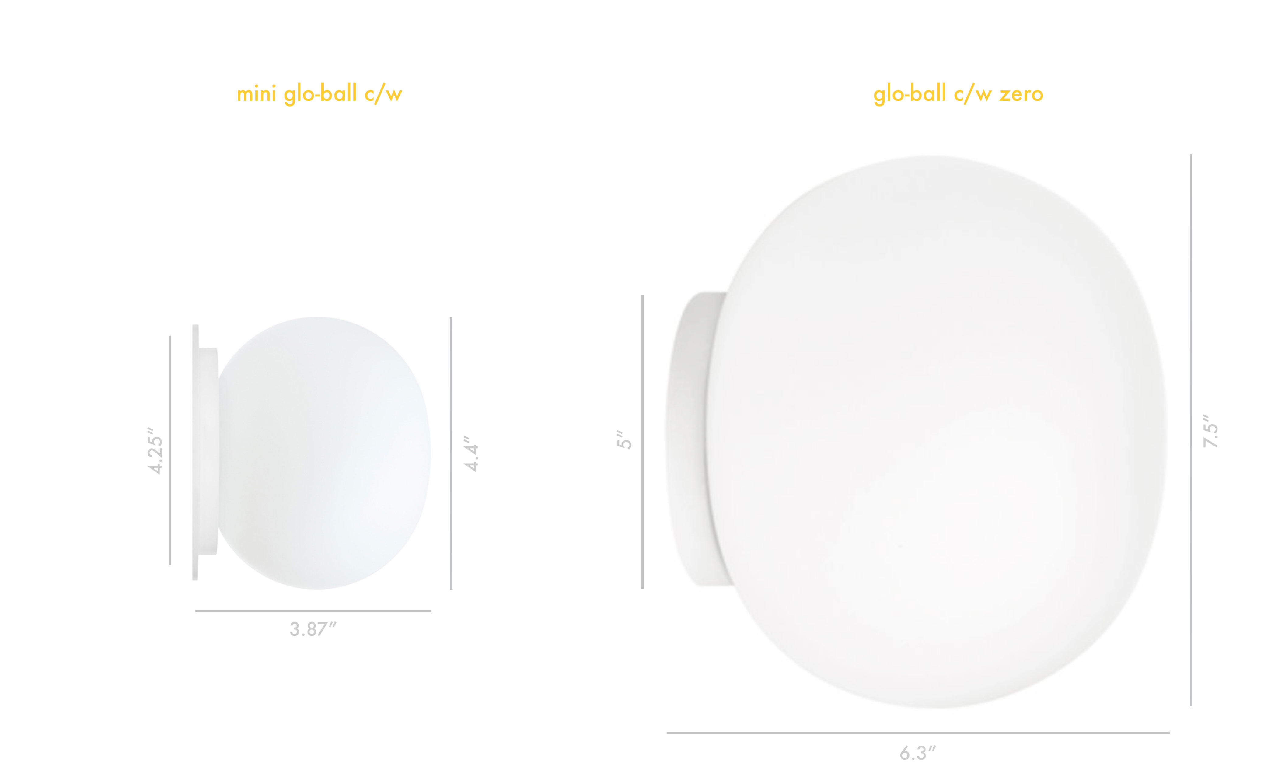 mini glo ball ceiling/wall light