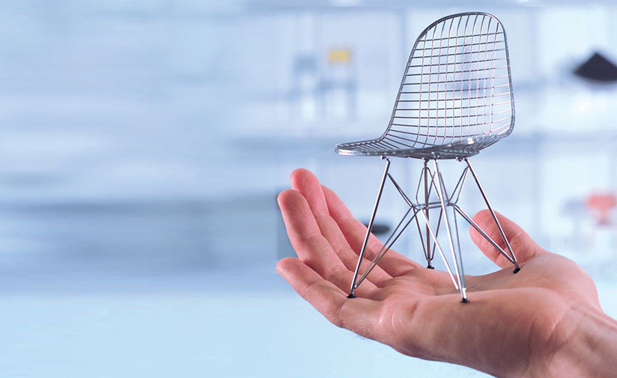 miniature eames dkr wire chair