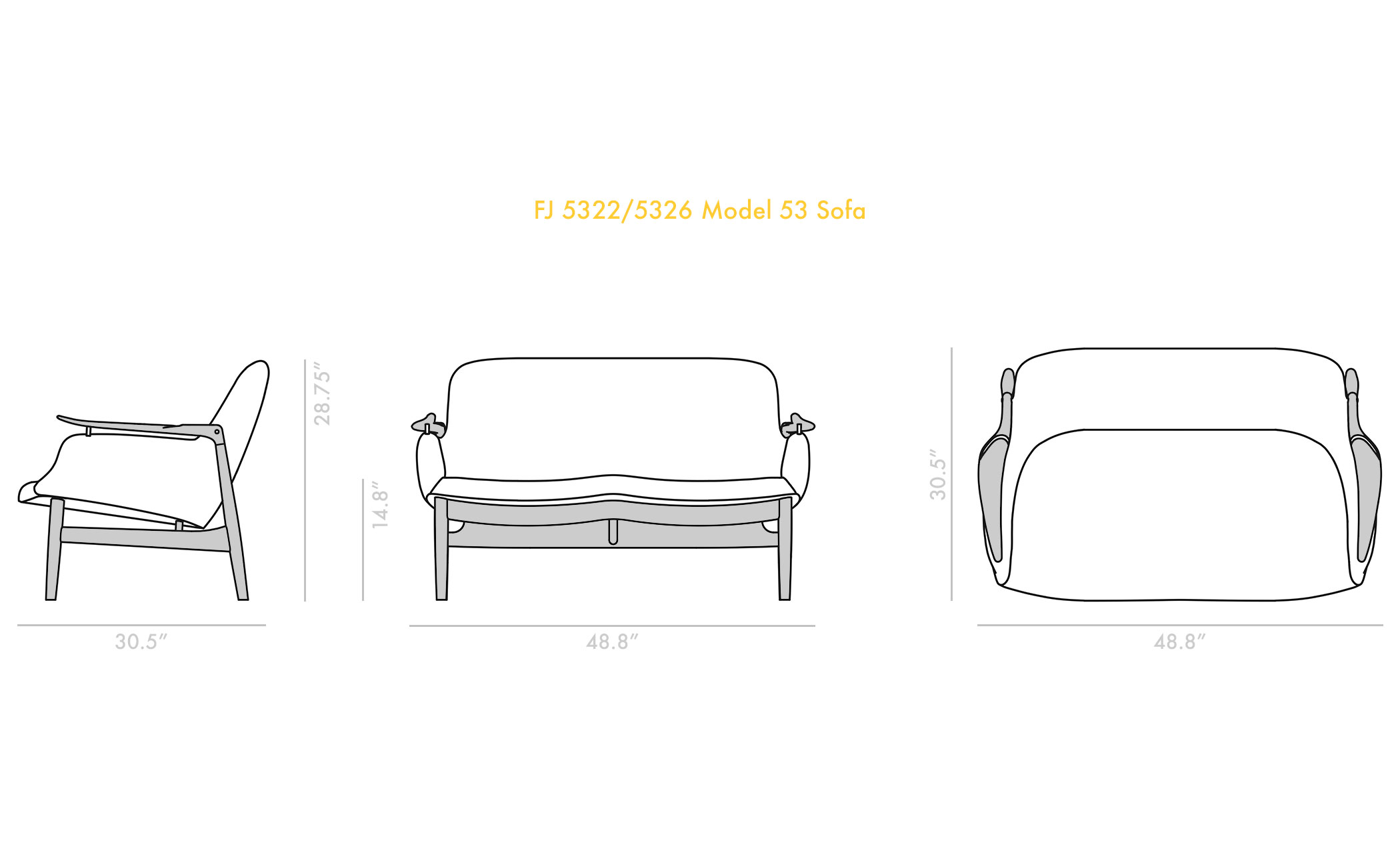 Model 53 Sofa with Cushion