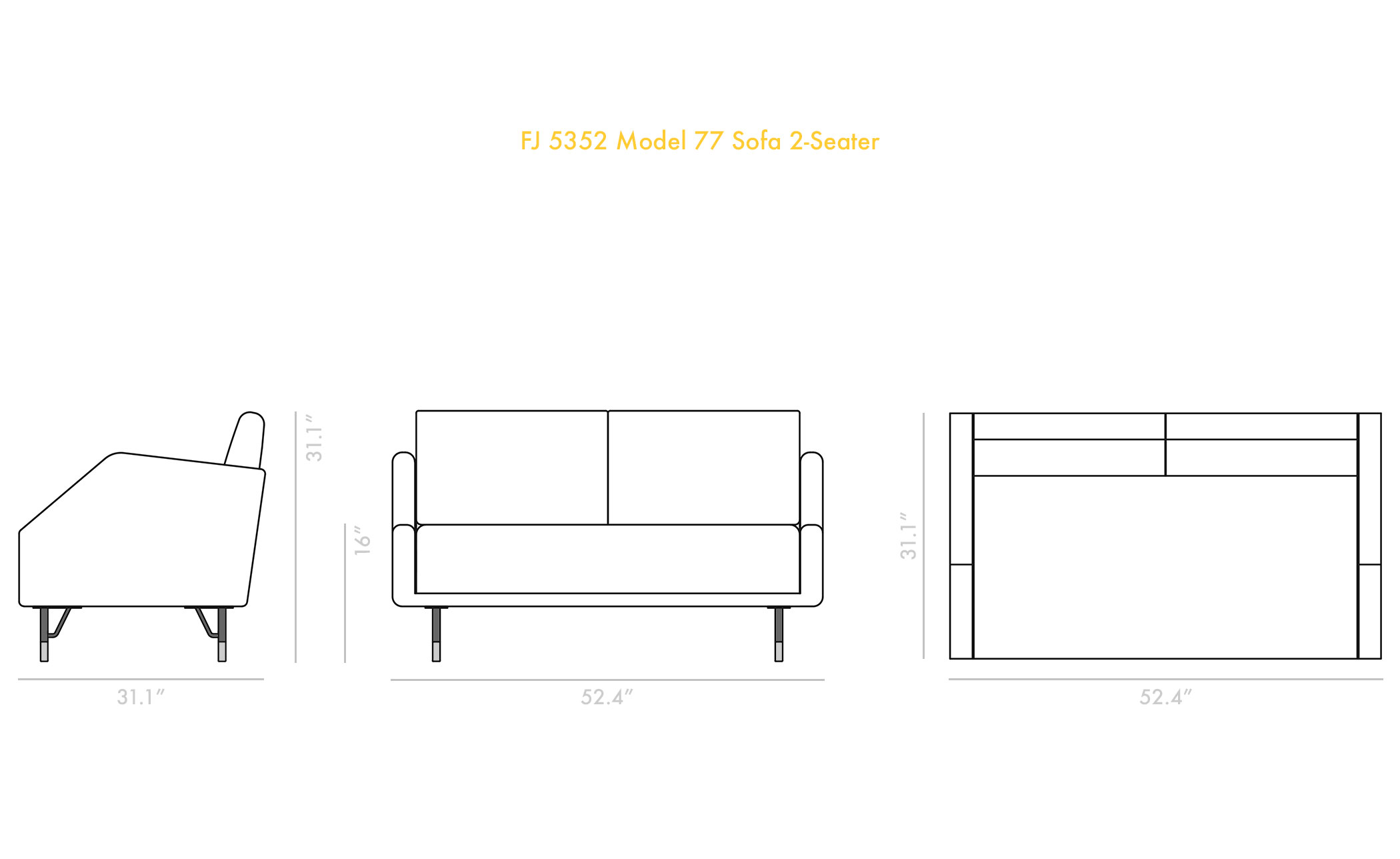 Model 77 Sofa 2 Seater