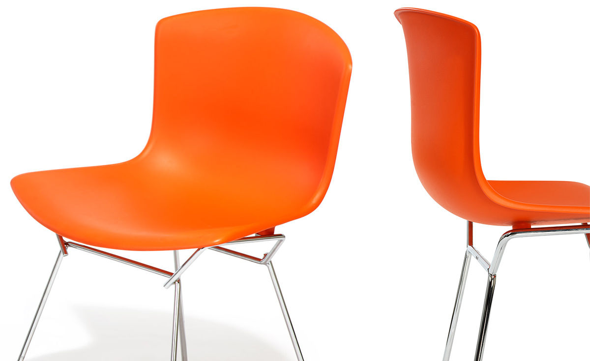 bertoia molded shell side chair