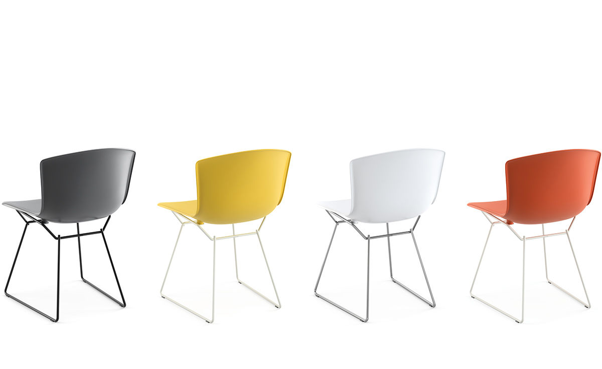 bertoia molded shell side chair