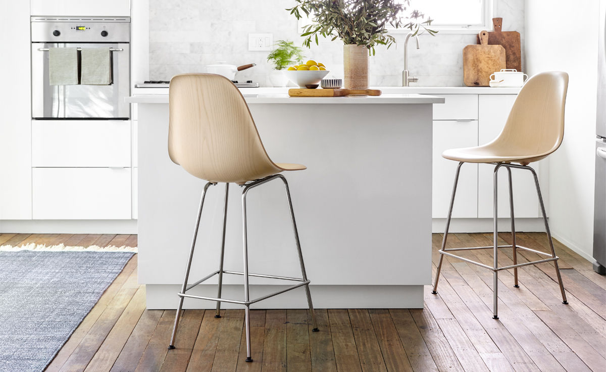 eames&reg; molded wood stool