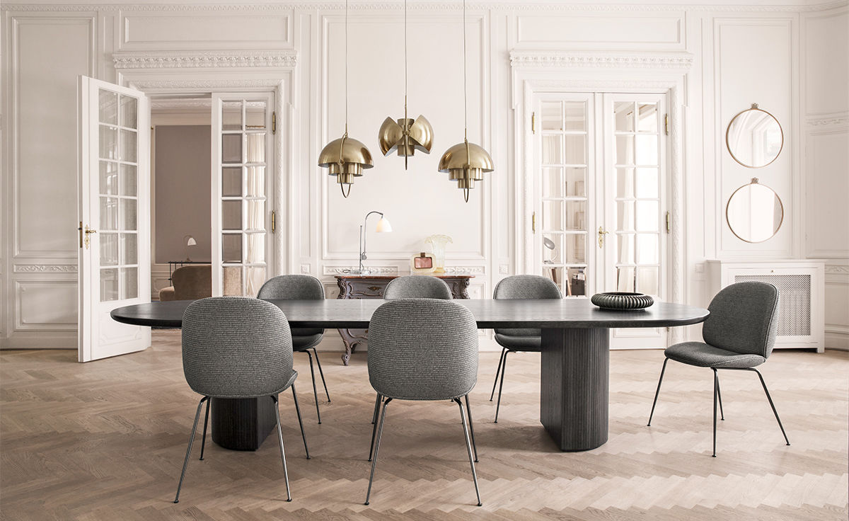 moon elliptical dining table