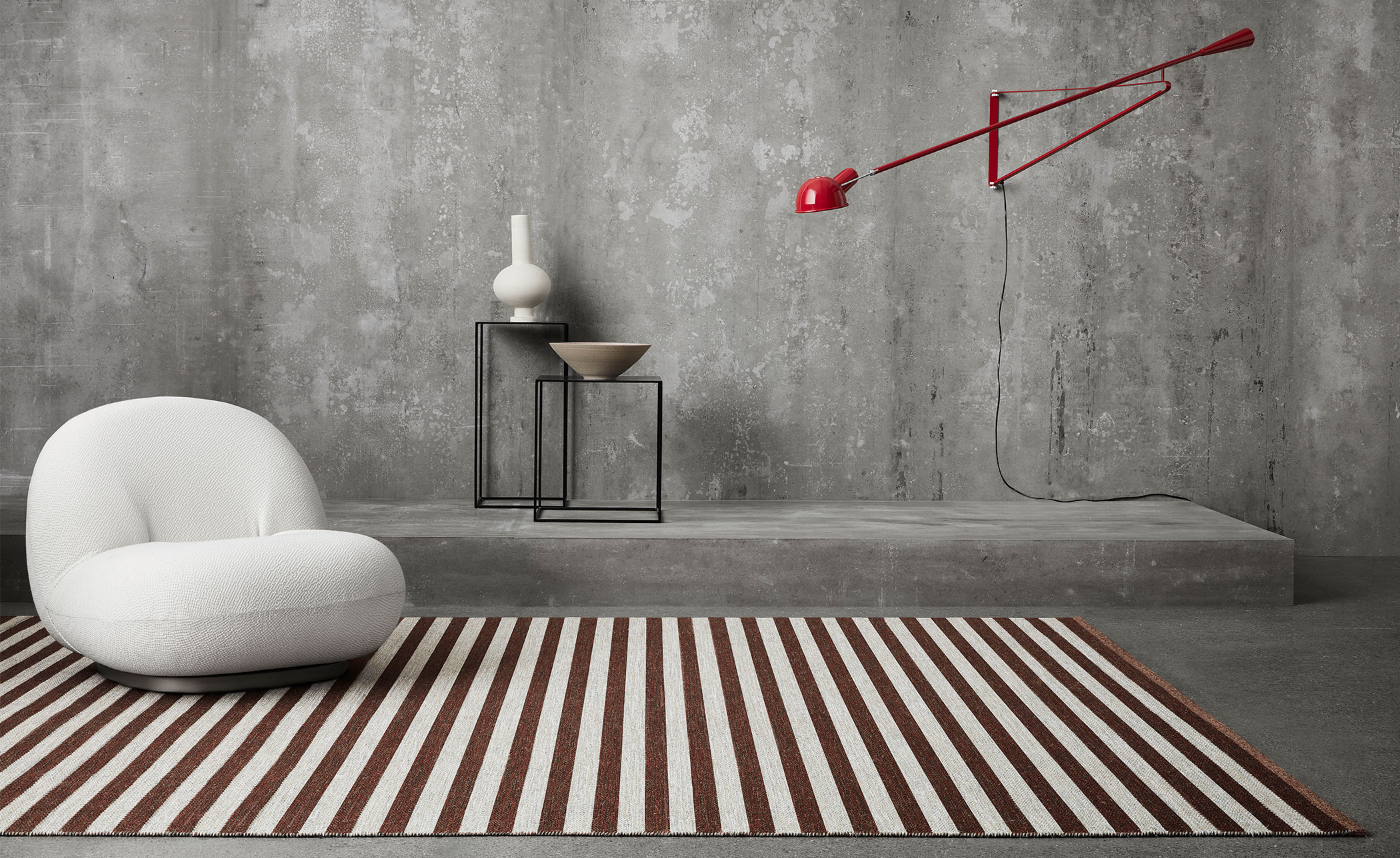 Narrow Stripe Icon Woven Rug