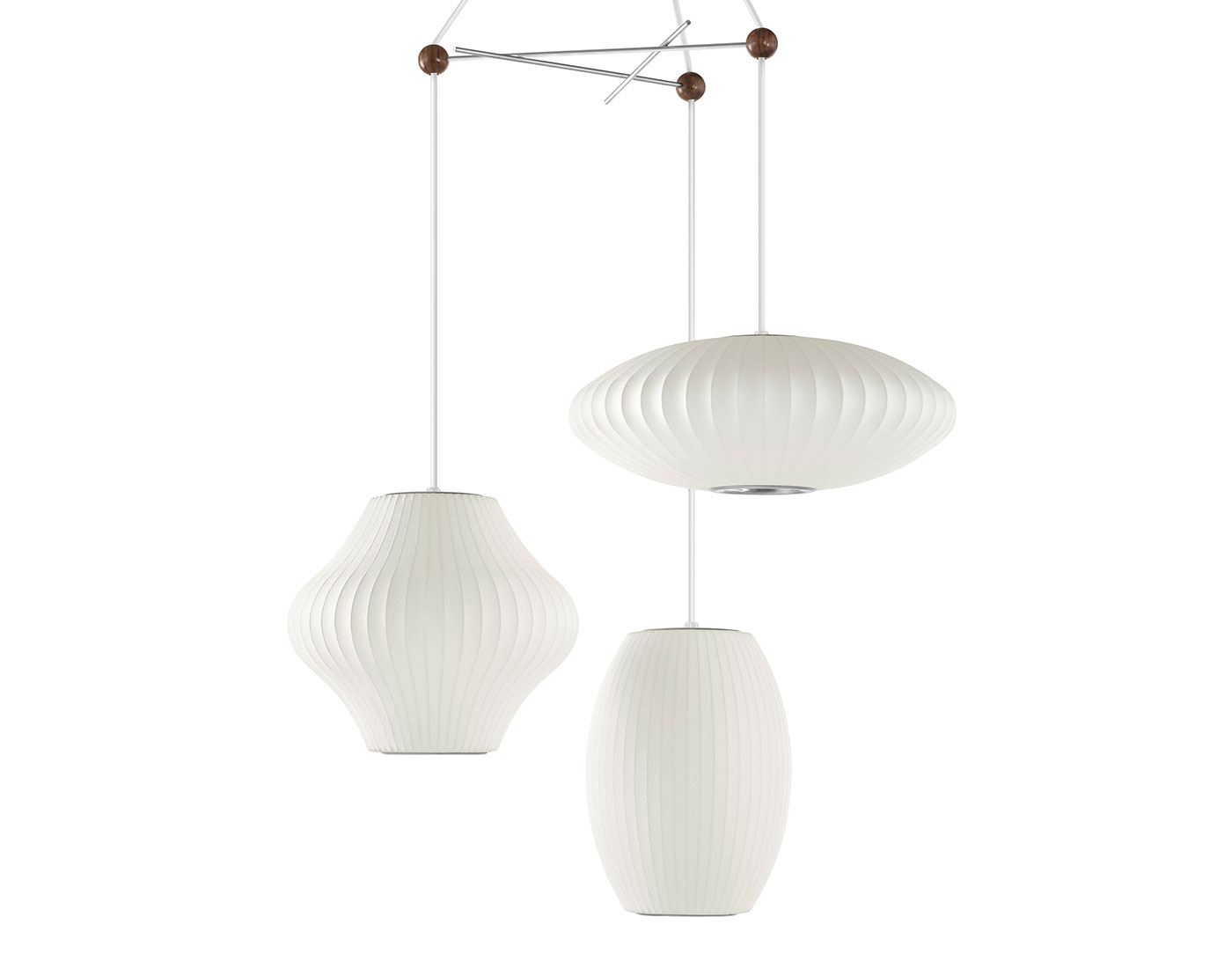 nelson triple bubble lamp fixture