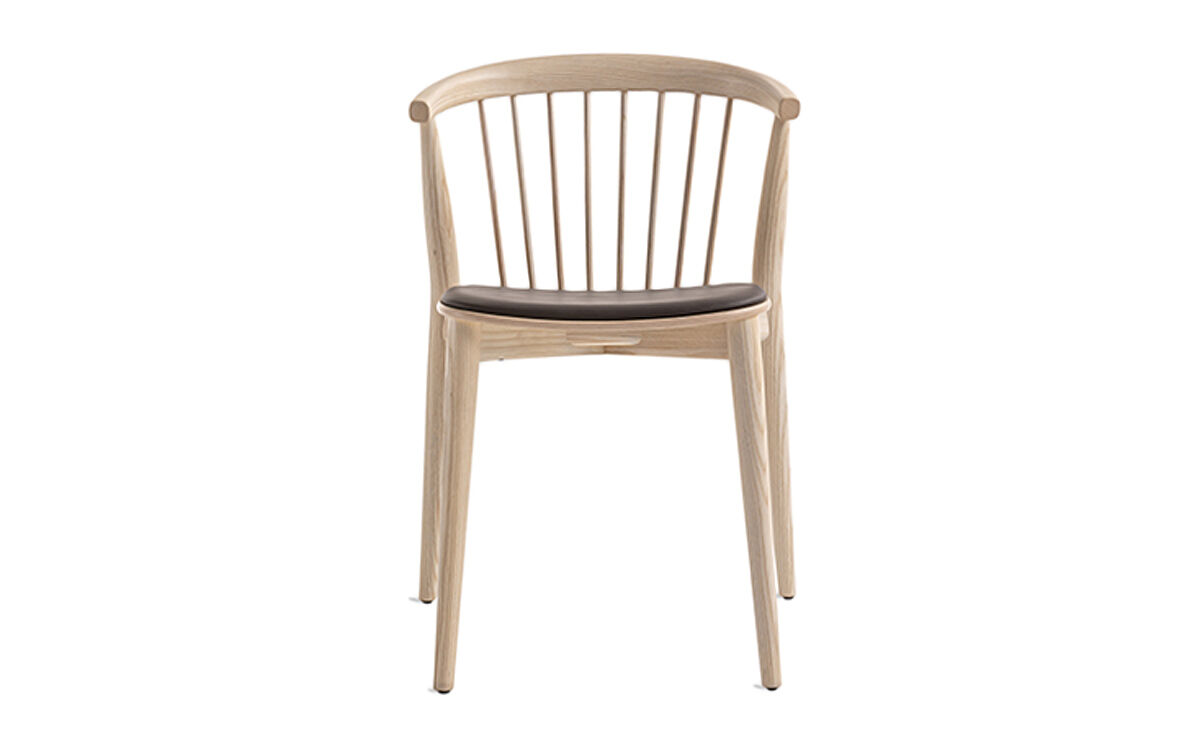 newood chair with upholstered seat