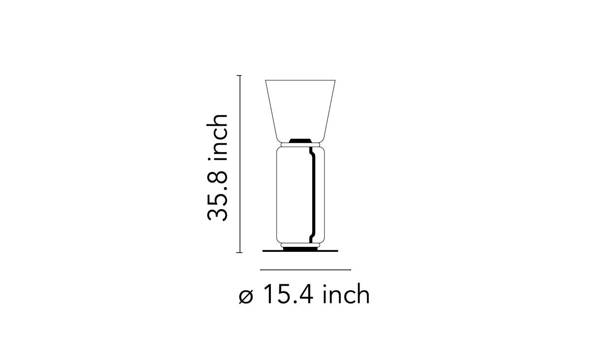 noctambule f1 floor lamp with cone