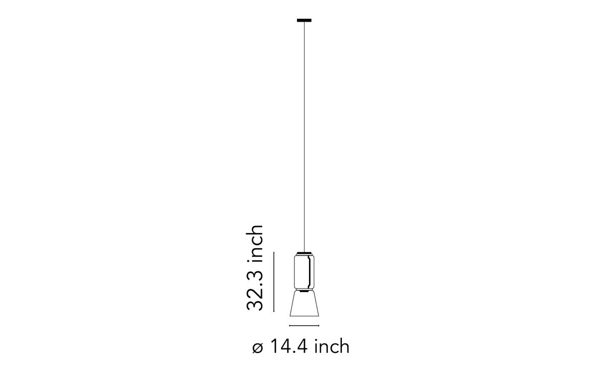 noctambule s1 suspension lamp with cone