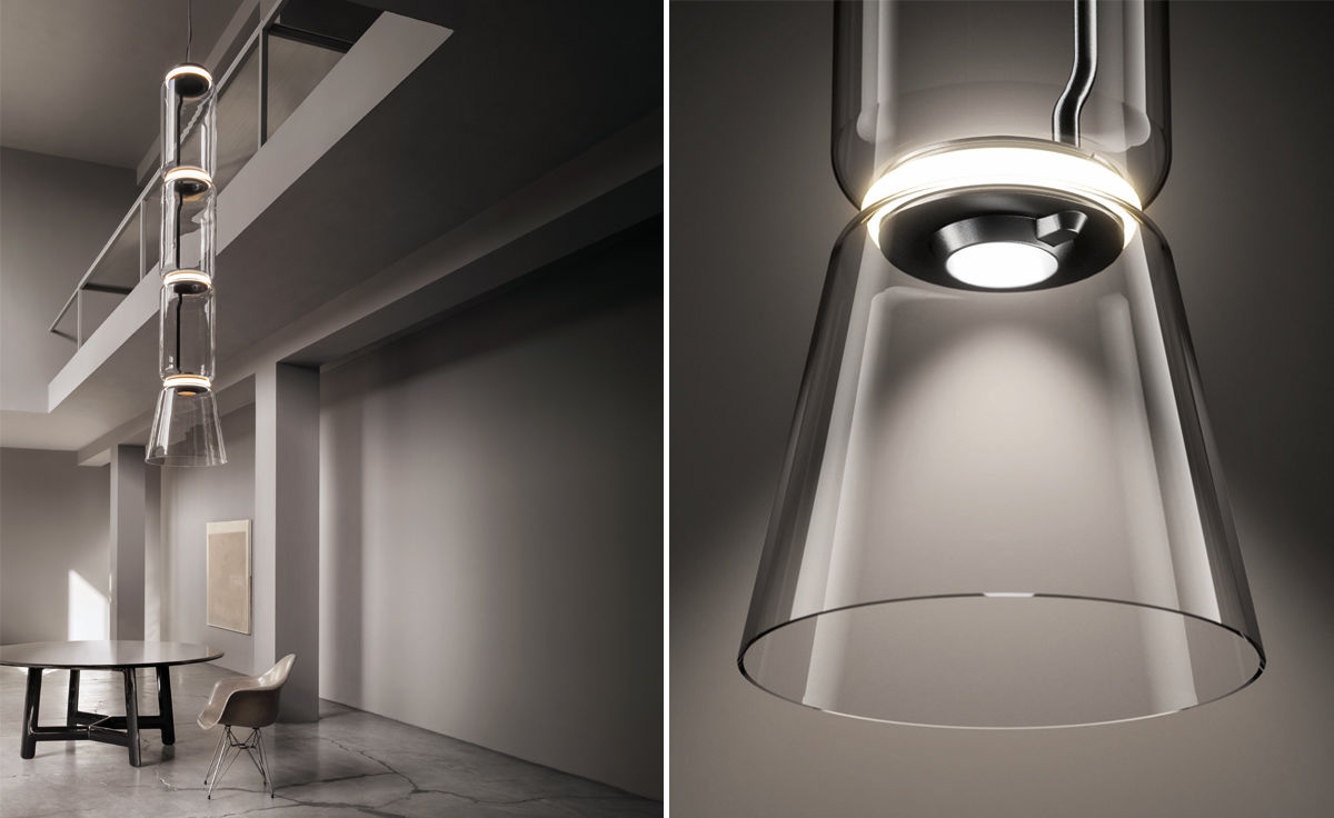 noctambule s3 suspension lamp with cone