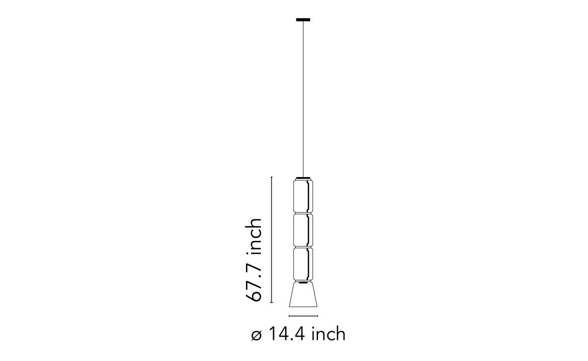 noctambule s3 suspension lamp with cone