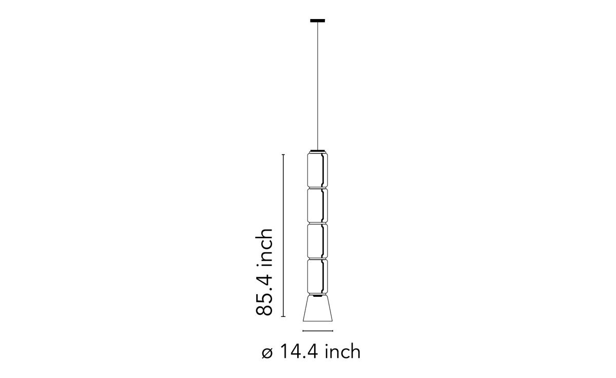 noctambule s4 suspension lamp with cone
