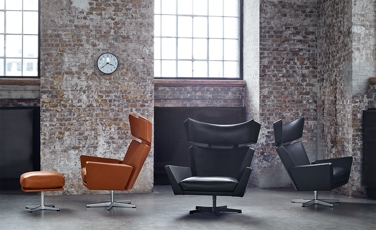 arne jacobsen oksen lounge chair & ottoman