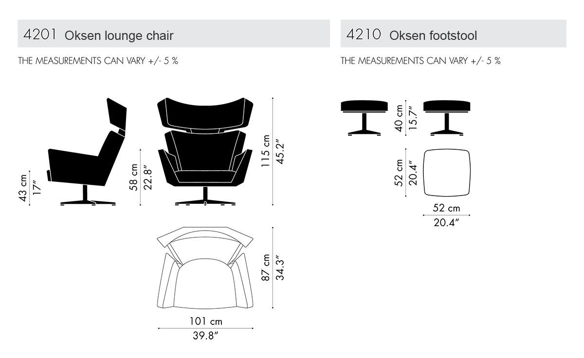 arne jacobsen oksen lounge chair & ottoman