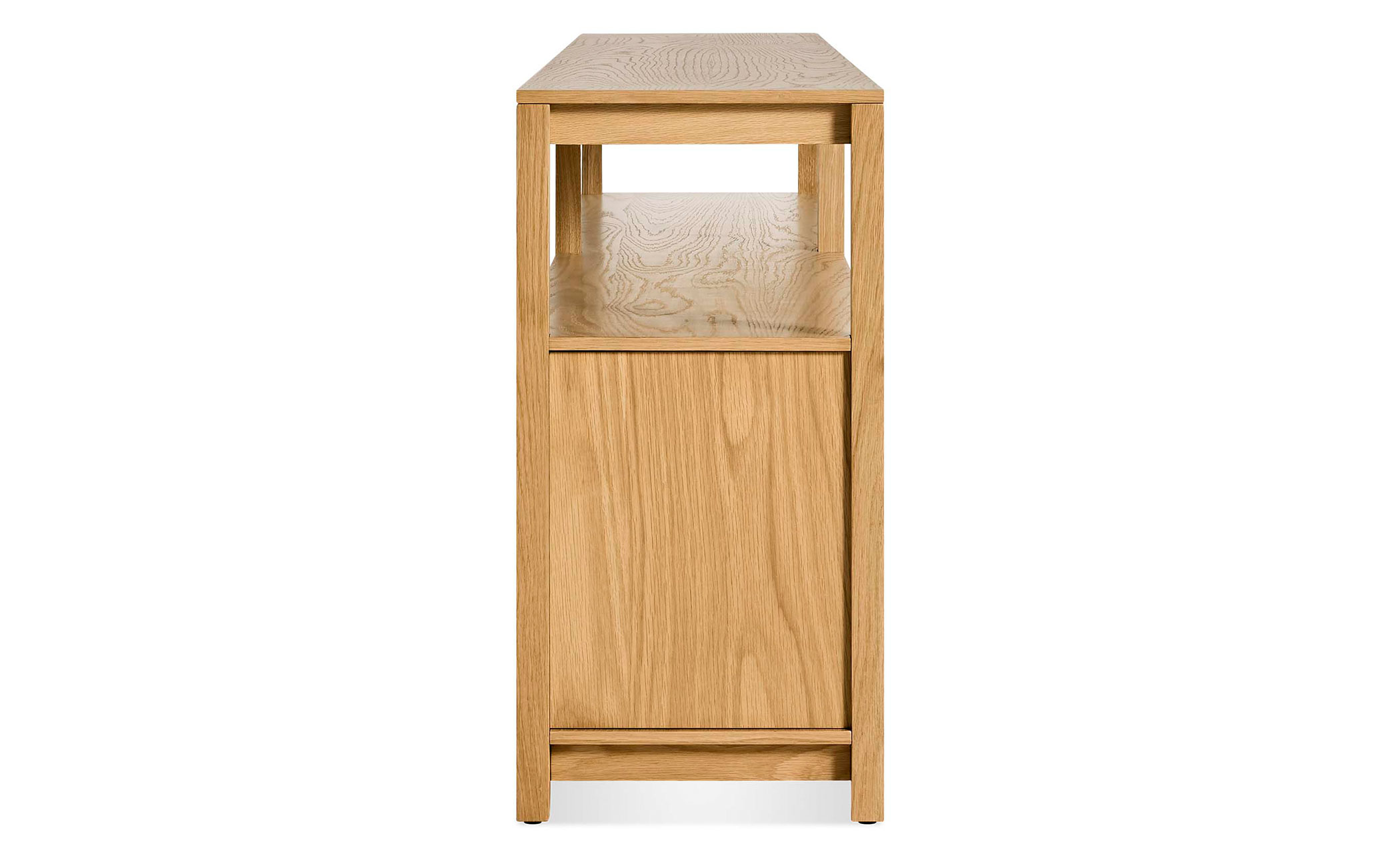 Open Plan Long and Low Bookcase with Storage