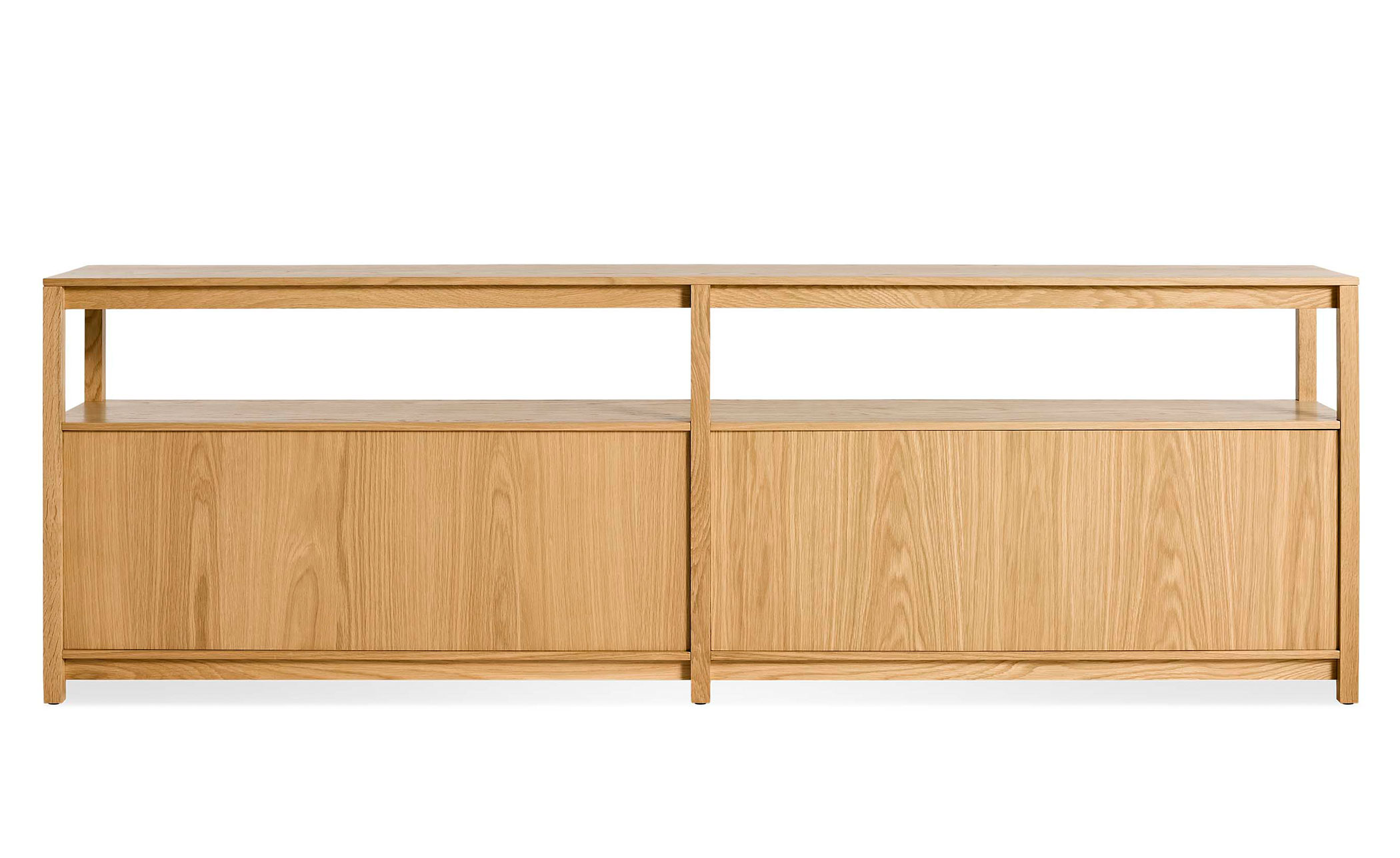 Open Plan Long and Low Bookcase with Storage